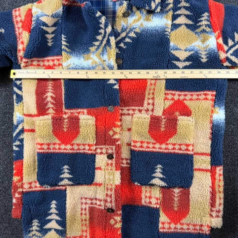 NWT Pilcro Anthropologie Sherpa Fleece Southwestern Jacket XXSP Flannel‎ Liner